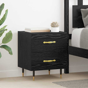 Dulap de noapte 2 buc. Stejar Negru 40 x 35 x 47,5 cm