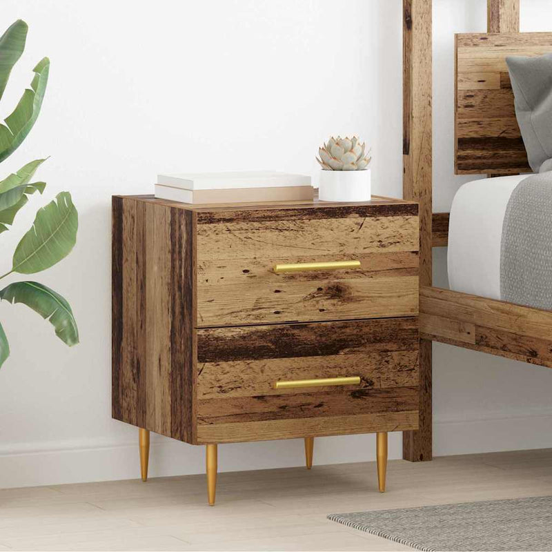 Dulap de noapte 2 buc. Lemn Vechi 40 x 35 x 47,5 cm