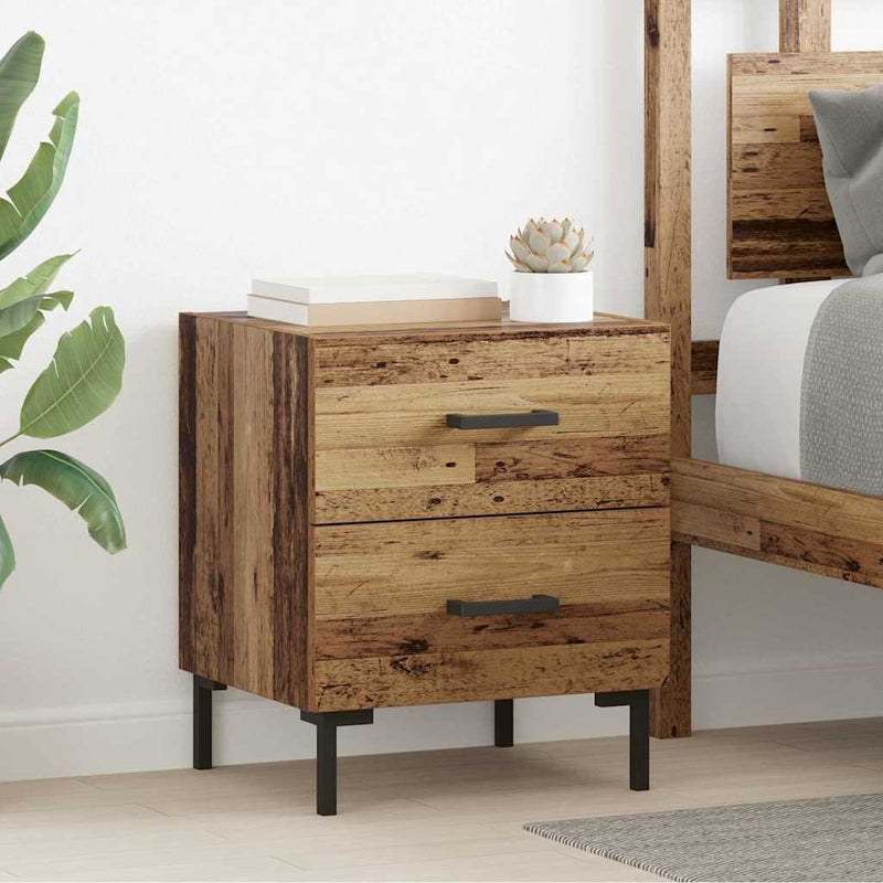 Dulap de noapte 2 buc. Lemn vechi 40 x 35 x 47,5 cm