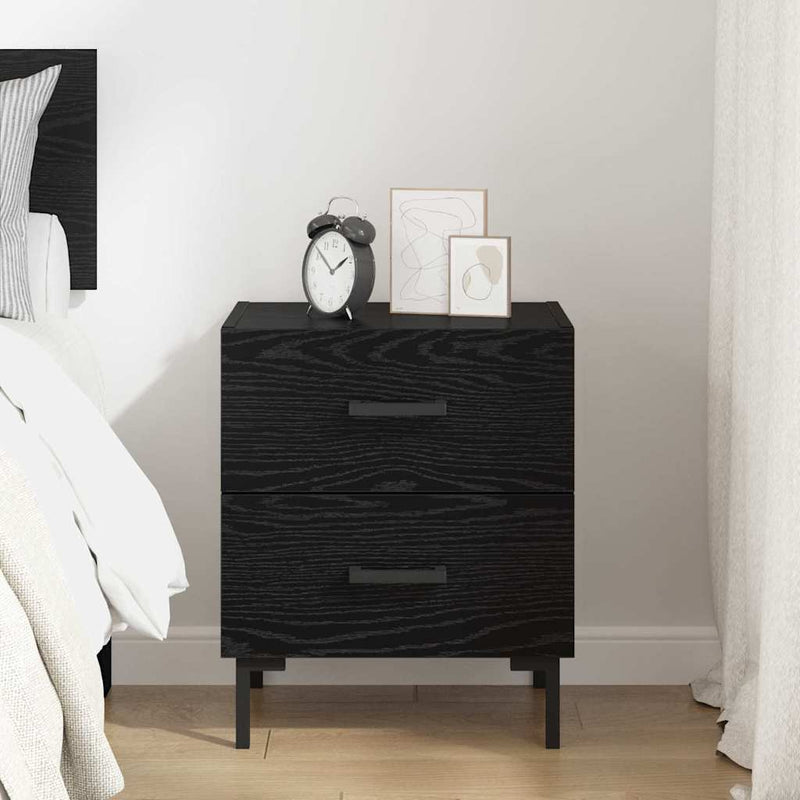 Dulap de noapte Stejar Negru 40 x 35 x 47,5 cm Lemn prelucrat