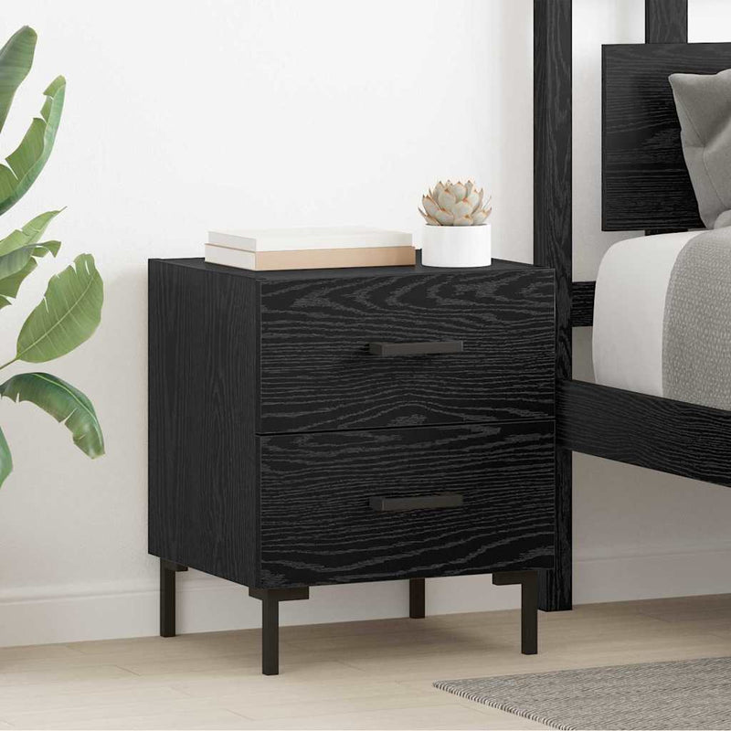 Dulap de noapte 2 buc. Stejar Negru 40 x 35 x 47,5 cm