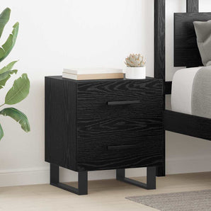 Dulap de noapte Stejar Negru 40 x 35 x 47,5 cm Lemn prelucrat