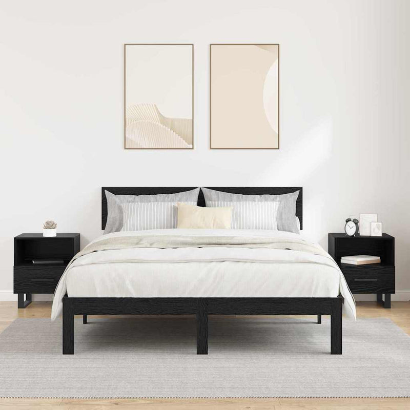 Dulap de noapte 2 buc. Stejar Negru 40 x 35 x 47,5 cm