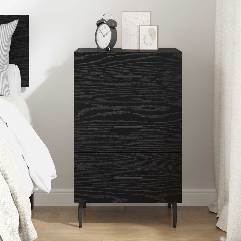 Dulap de noapte Stejar Negru 40 x 40 x 66 cm Lemn prelucrat