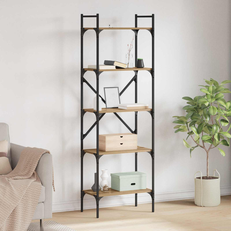 Bibliotecă 5 niveluri 56 x 32 x 174 cm Lemn prelucrat