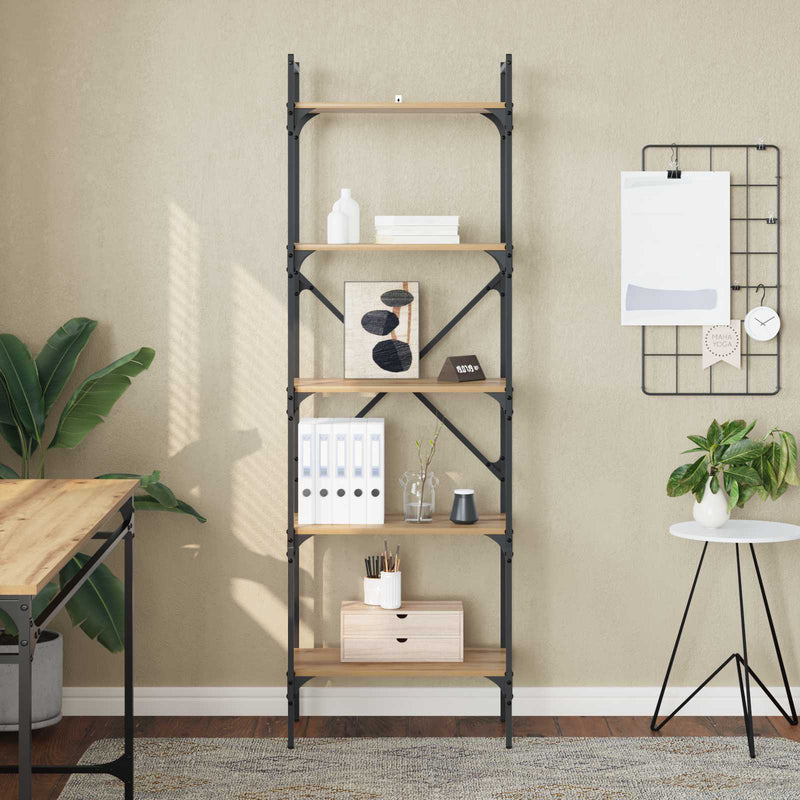 Bibliotecă 5 niveluri 56 x 32 x 174 cm Lemn prelucrat