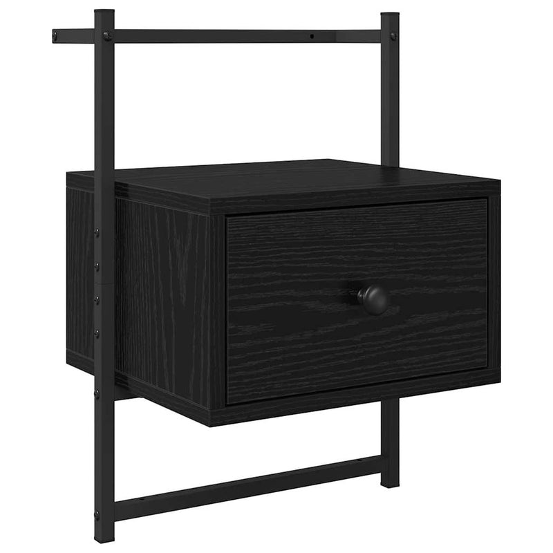 Dulap de noapte 2 buc. Stejar Negru 35 x 30 x 51 cm