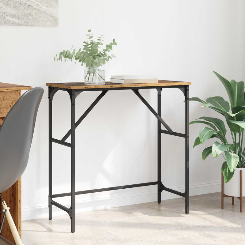 Masă de consolă Lemn vechi 75 x 32 x 75 cm Lemn prelucrat