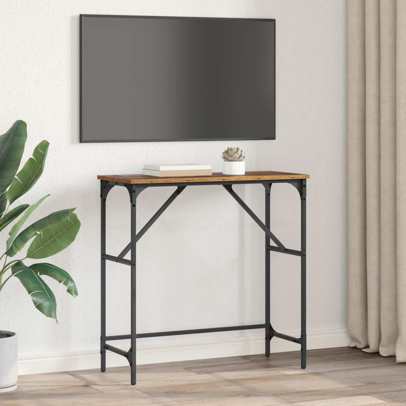 Masă de consolă Lemn vechi 75 x 32 x 75 cm Lemn prelucrat