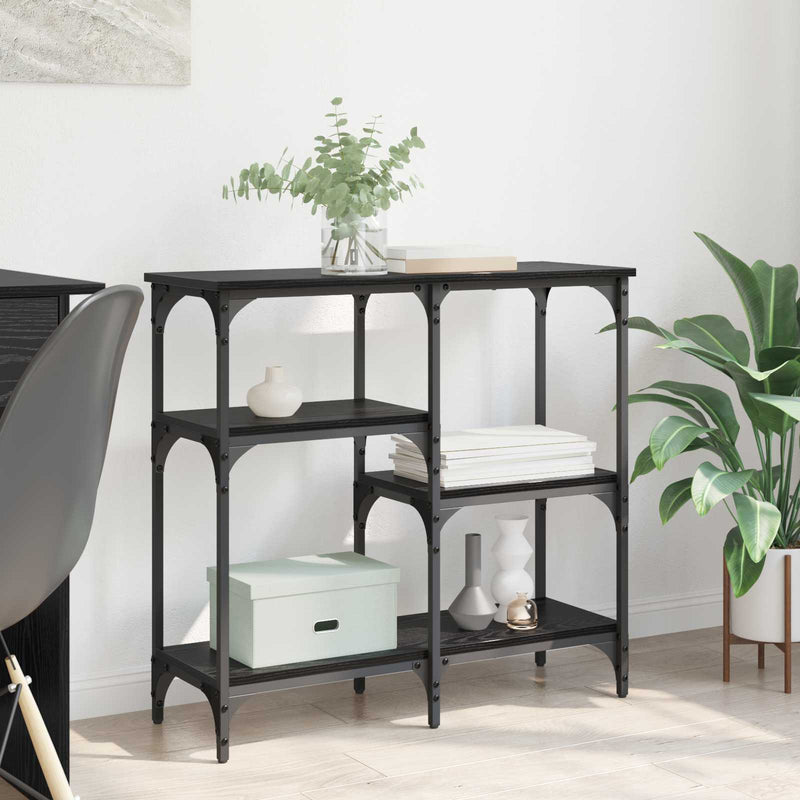 Masă de consolă Stejar Negru 80 x 29 x 75 cm Lemn prelucrat