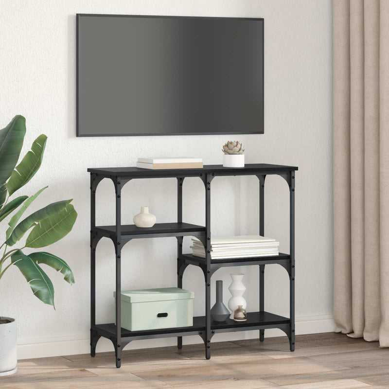 Masă de consolă Stejar Negru 80 x 29 x 75 cm Lemn prelucrat