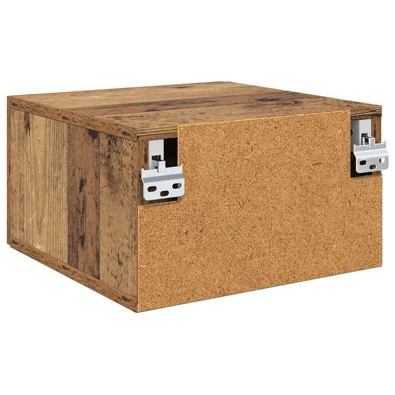 Noptieră suspendată 35 x 35 x 20 cm Lemn prelucrat Lemn Vechi