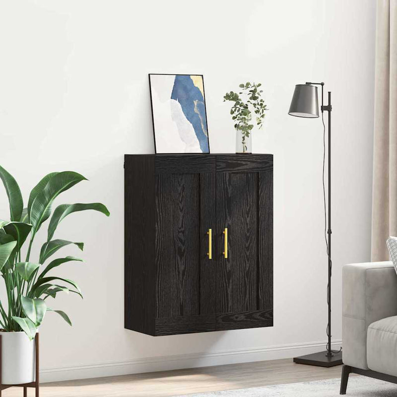 Dulap montat pe perete Stejar Negru 69,5 x 34 x 90 cm