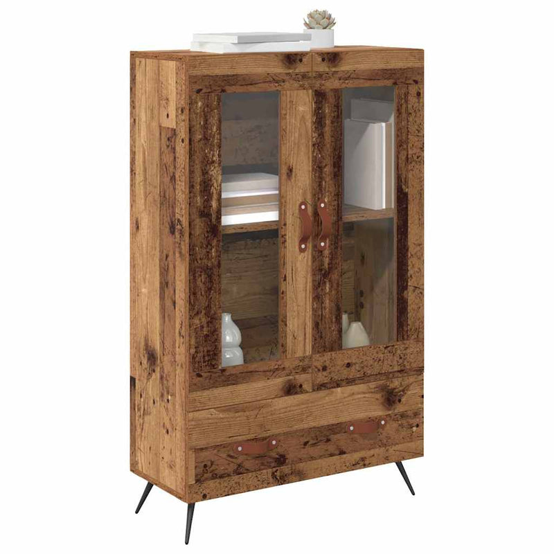 Bufet Lemn Vechi 69,5 x 31 x 115 cm Lemn Stratificat și Sticlă