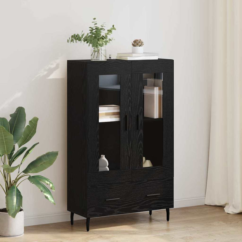Bufet Stejar Negru 69,5 x 31 x 115 cm Lemn prelucrat