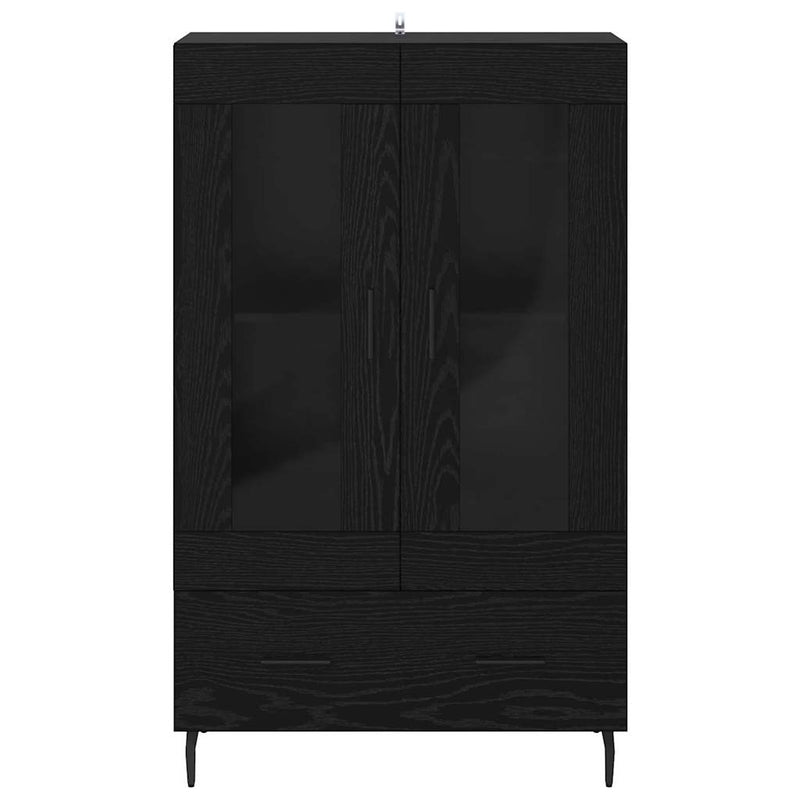 Bufet Stejar Negru 69,5 x 31 x 115 cm Lemn prelucrat