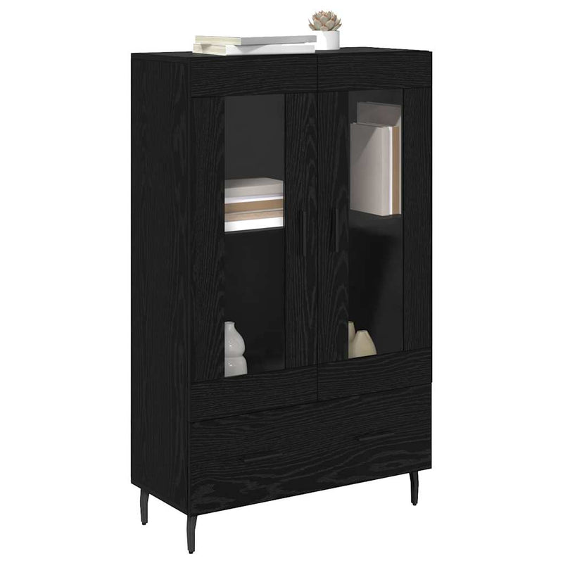 Bufet Stejar Negru 69,5 x 31 x 115 cm Lemn prelucrat