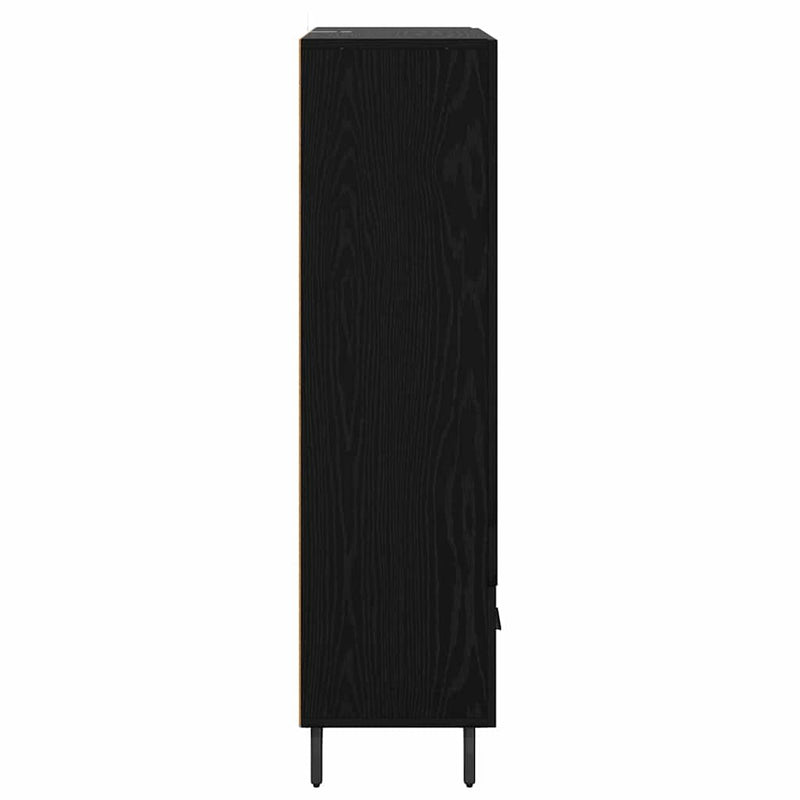 Bufet Stejar Negru 69,5 x 31 x 115 cm Lemn prelucrat