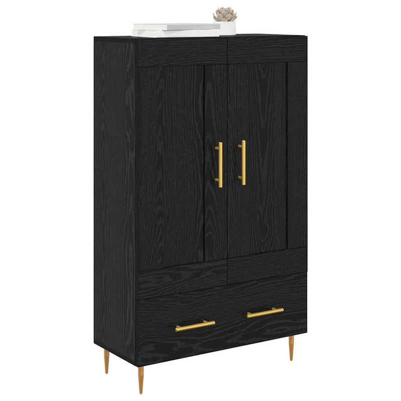 Bufet Stejar Negru 69,5 x 31 x 115 cm Lemn prelucrat