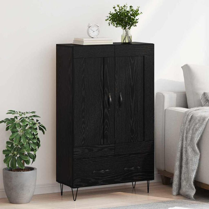 Bufet Stejar Negru 69,5 x 31 x 115 cm Lemn prelucrat