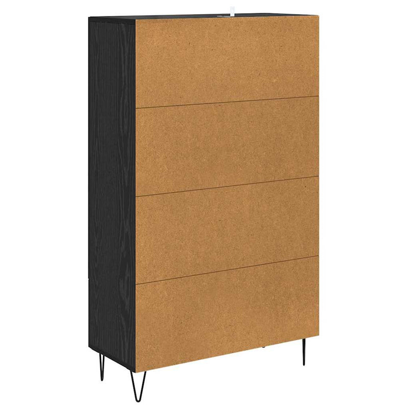 Bufet Stejar Negru 69,5 x 31 x 115 cm Lemn prelucrat