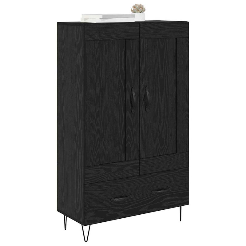 Bufet Stejar Negru 69,5 x 31 x 115 cm Lemn prelucrat