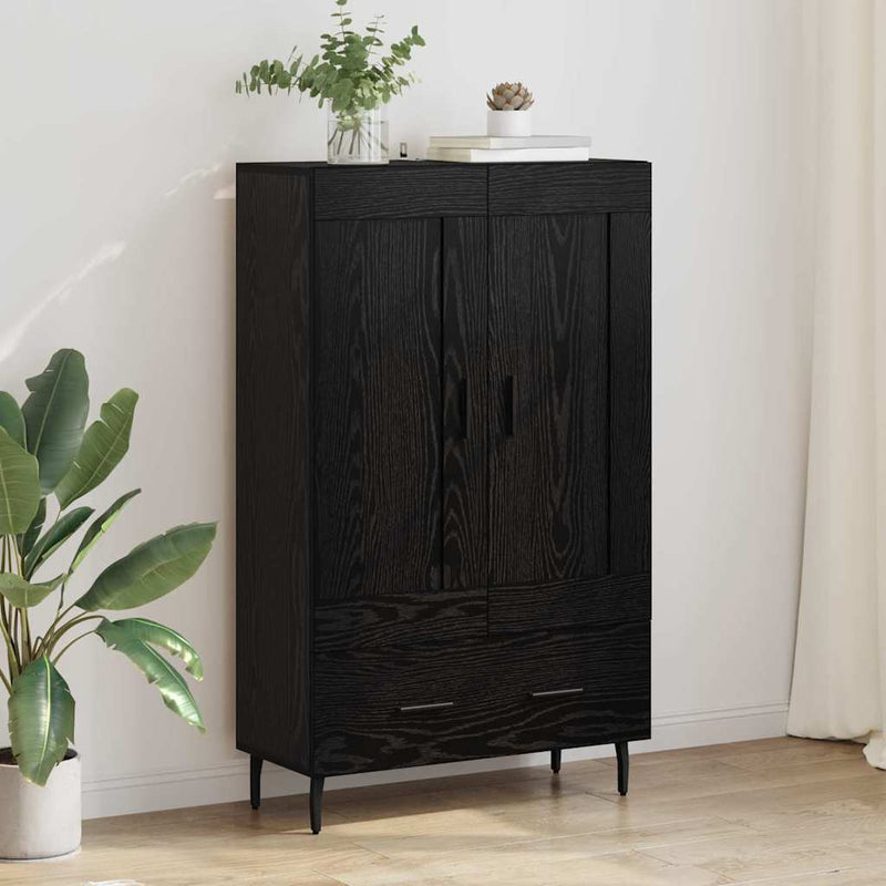 Bufet Stejar Negru 69,5 x 31 x 115 cm Lemn prelucrat