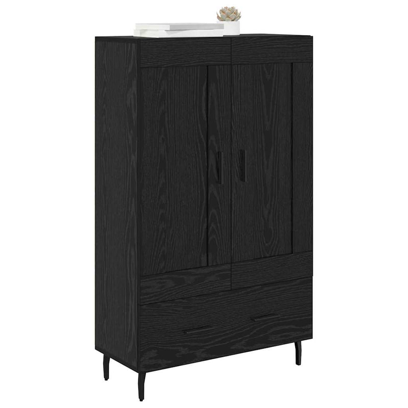 Bufet Stejar Negru 69,5 x 31 x 115 cm Lemn prelucrat