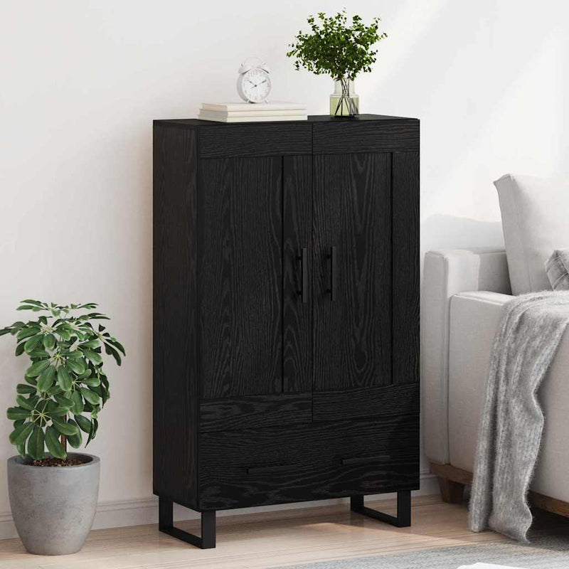 Bufet Stejar Negru 69,5 x 31 x 115 cm Lemn prelucrat