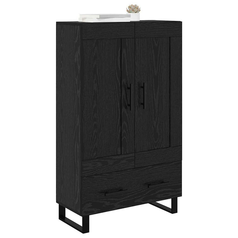 Bufet Stejar Negru 69,5 x 31 x 115 cm Lemn prelucrat