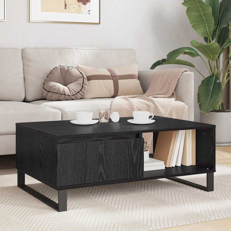 Masă de cafea Stejar Negru 90 x 60 x 35 cm Lemn prelucrat