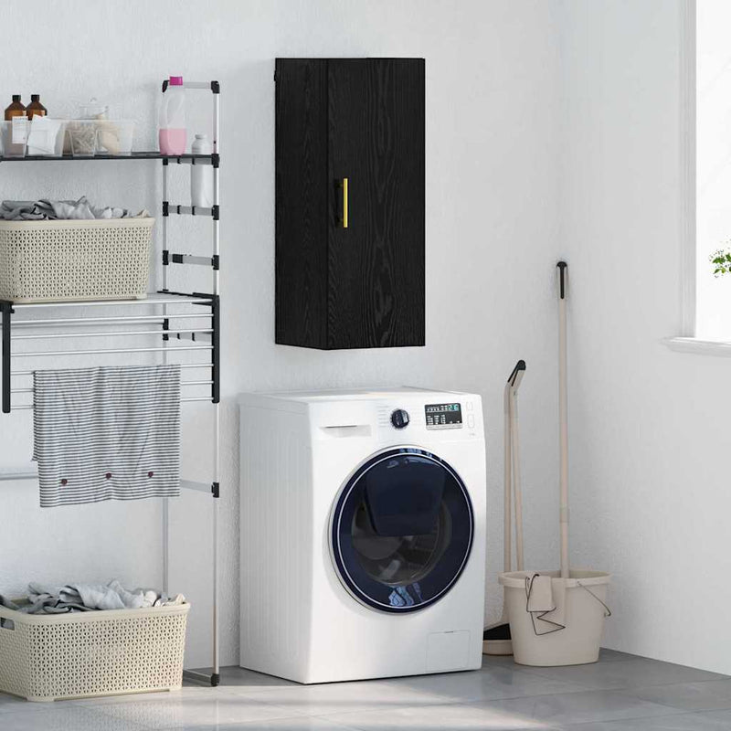 Dulap montat pe perete Stejar Negru 34,5 x 34 x 90 cm