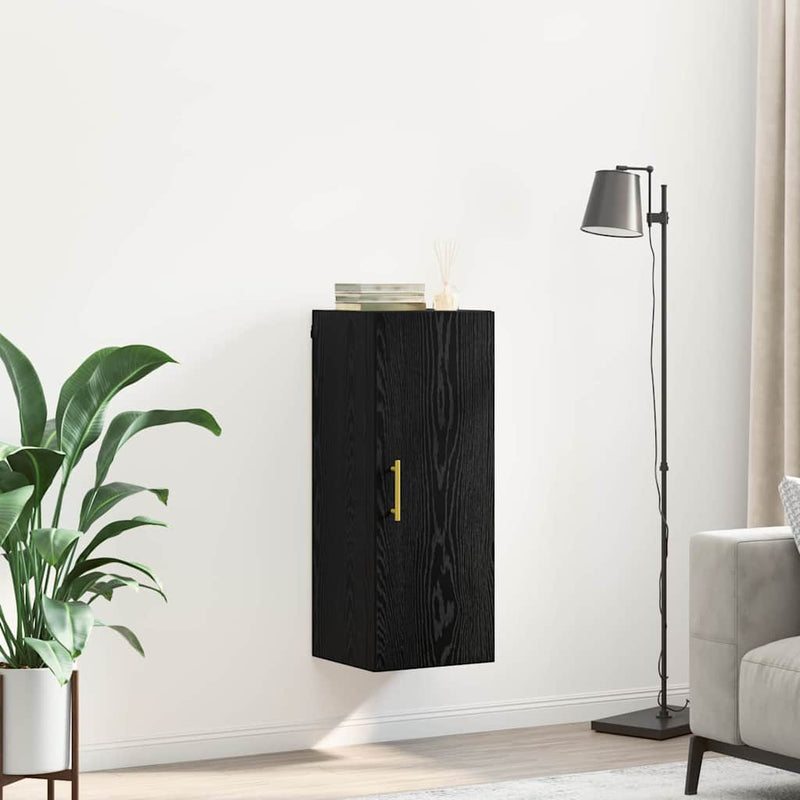 Dulap montat pe perete Stejar Negru 34,5 x 34 x 90 cm