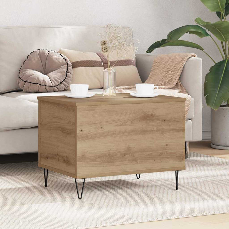 Masă de cafea Stejar Artizanal 60 x 44,5 x 45 cm Lemn prelucrat