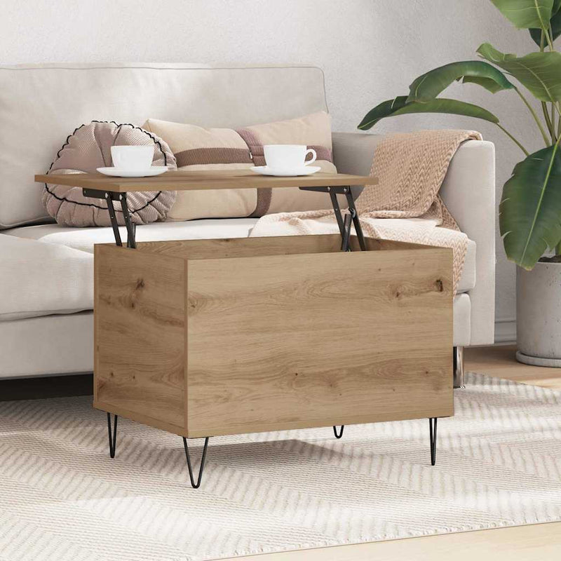 Masă de cafea Stejar Artizanal 60 x 44,5 x 45 cm Lemn prelucrat