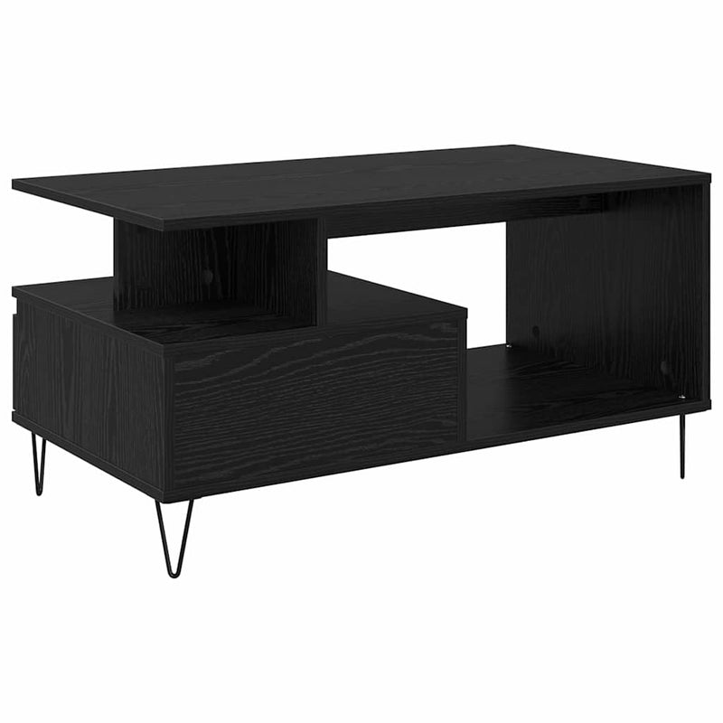 Masă de cafea Stejar Negru 90 x 49 x 45 cm Lemn prelucrat