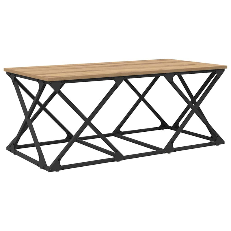 Masă de cafea Stejar Artizanal 100 x 49 x 40 cm Lemn prelucrat