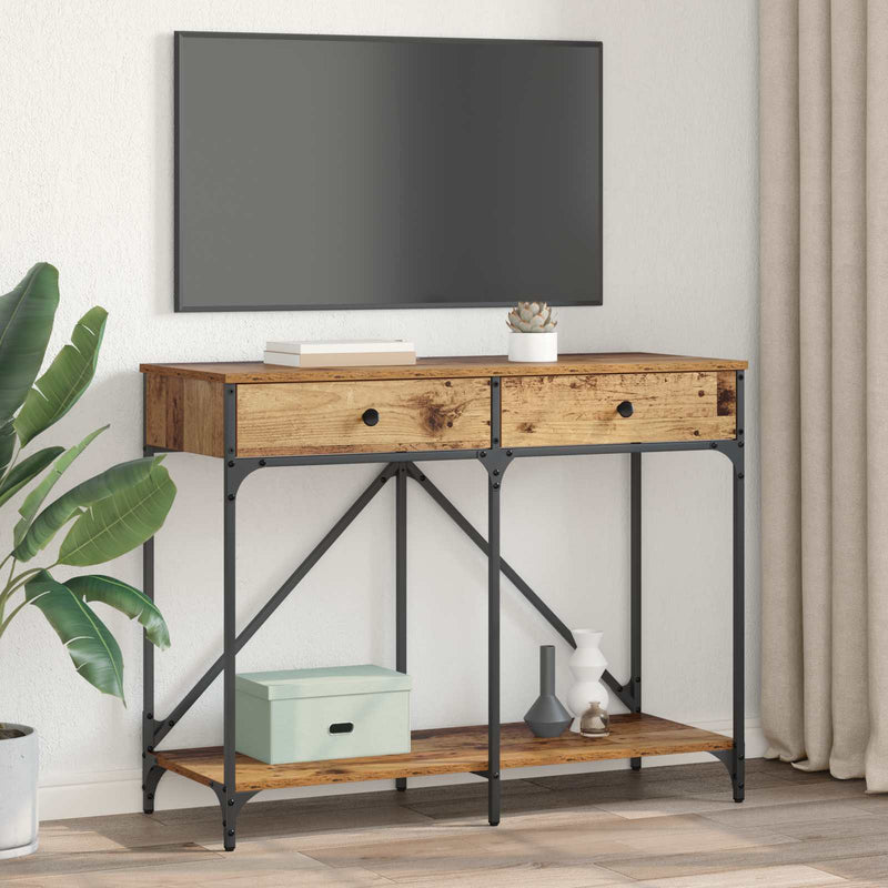 Masă de consolă Lemn Vechi 100 x 39 x 78,5 cm Lemn prelucrat