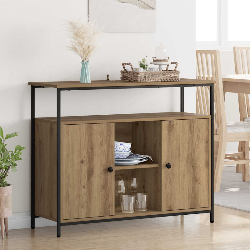 Bufet Stejar Artizanal 100 x 35 x 80 cm Lemn prelucrat