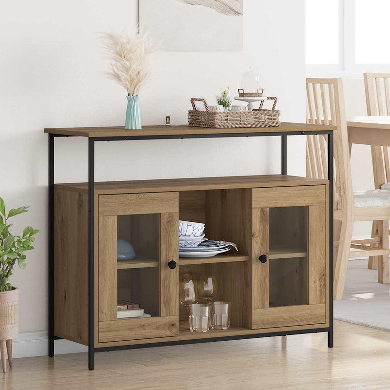 Bufet Stejar Artizanal 100 x 35 x 80 cm Lemn prelucrat