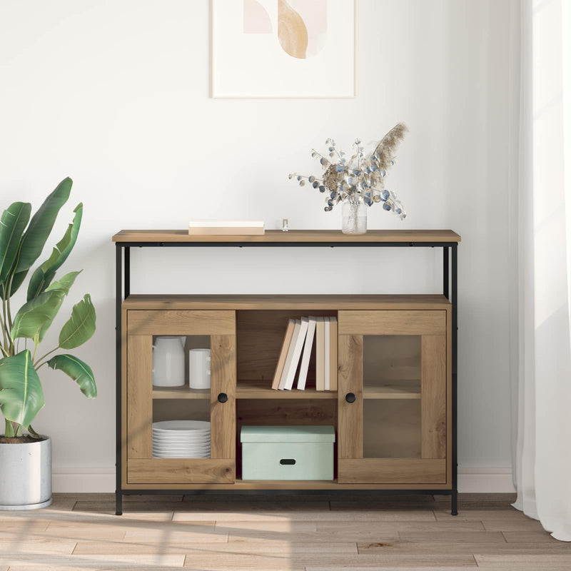 Bufet Stejar Artizanal 100 x 35 x 80 cm Lemn prelucrat