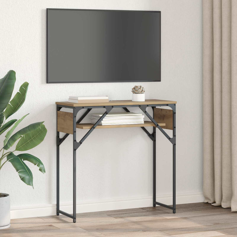 MasaConsole Stejar Artizanal Lemn prelucrat 75x30x75cm