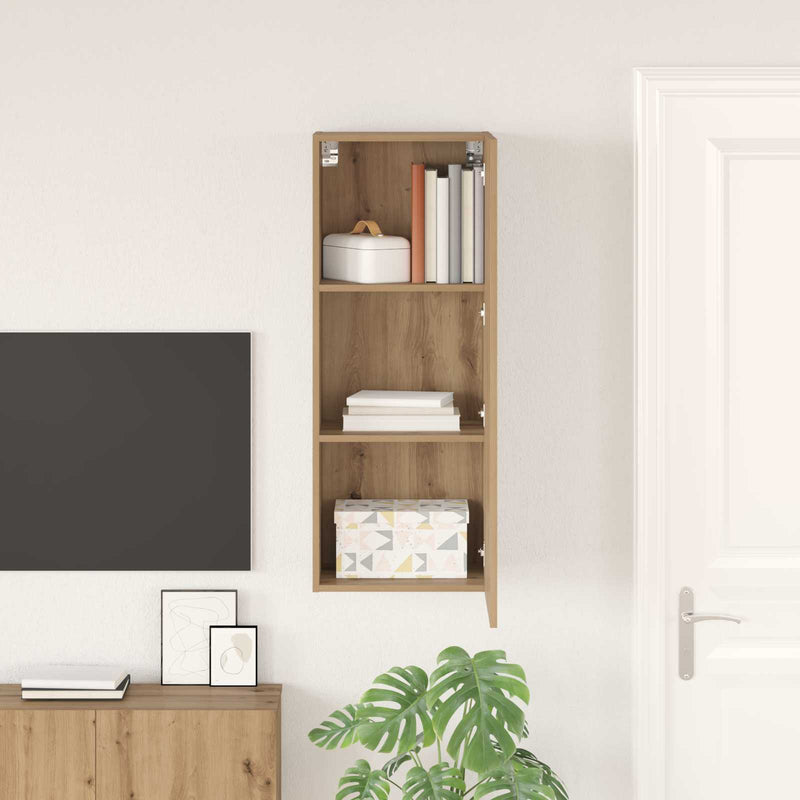 Dulap TV de perete 40,5 x 30 x 102 cm Stejar Artizanal
