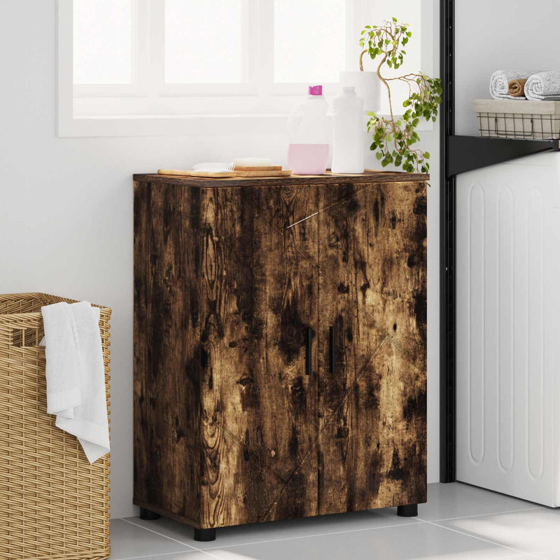 Dulap de Baie Stejar fumuriu 60 x 35 x 80 cm
