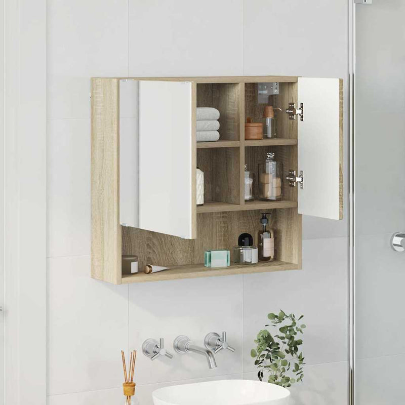 Dulap cu oglindă Stejar Sonoma 59 x 17 x 55 cm Lemn prelucrat