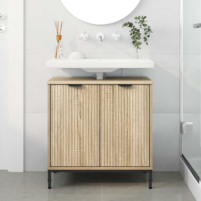 Dulap pentru Chiuveta de Baie Stejar Sonoma 60,5 x 33,5 x 61 cm