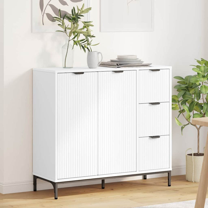 Bufet Alb 89,5 x 33 x 82 cm Lemn prelucrat