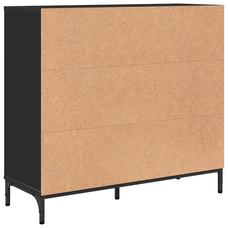 Bufet Negru 89,5 x 33 x 82 cm Lemn prelucrat
