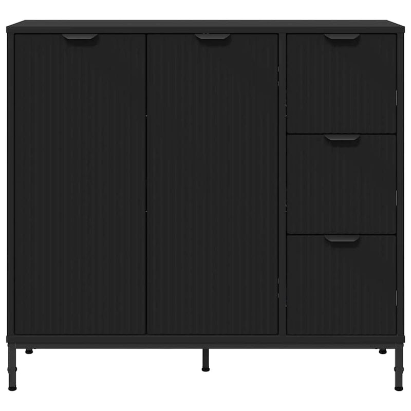 Bufet Negru 89,5 x 33 x 82 cm Lemn prelucrat