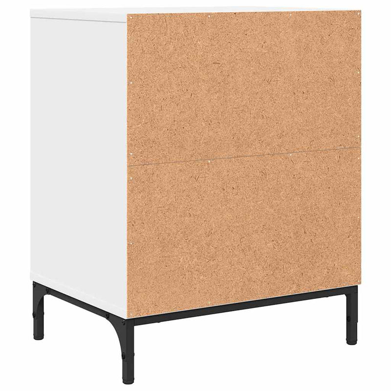 Dulap de noapte 2 buc. Alb 49 x 36 x 61 cm Lemn prelucrat